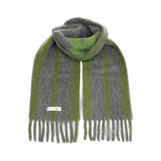 Striped Fringed Scarf