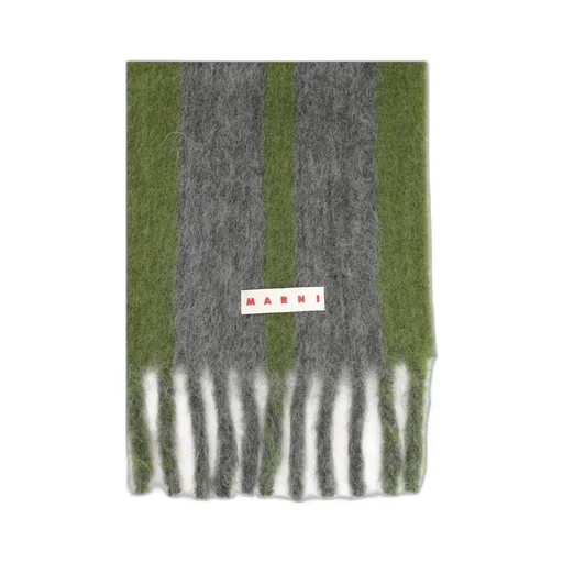 Striped Fringed Scarf