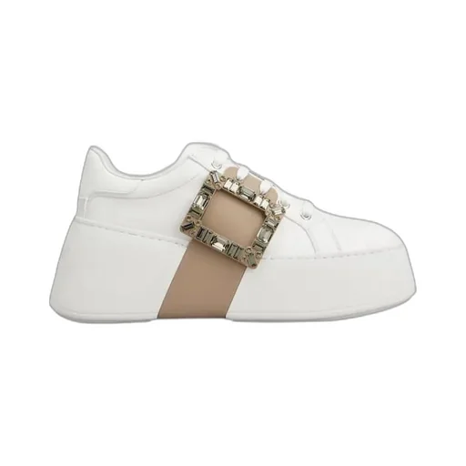 Roger Vivier Viv' Skate Embellished Sneakers