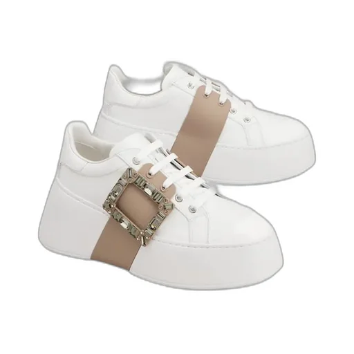 Roger Vivier Viv' Skate Embellished Sneakers