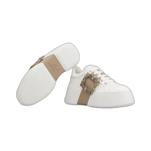 Roger Vivier Viv' Skate Embellished Sneakers