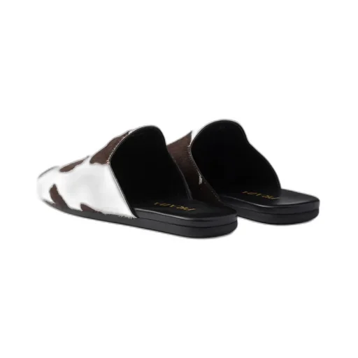 Printed Leather Mules