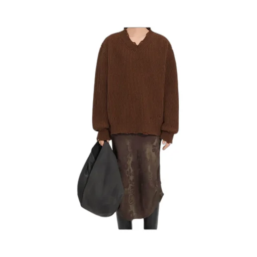 Mm6 Maison Margiela Knitted Distressed Jumper