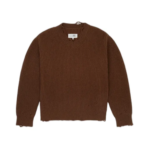 Mm6 Maison Margiela Knitted Distressed Jumper