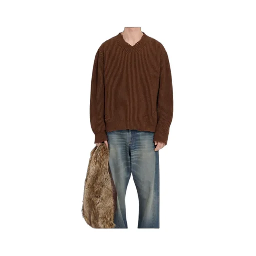 Mm6 Maison Margiela Knitted Distressed Jumper