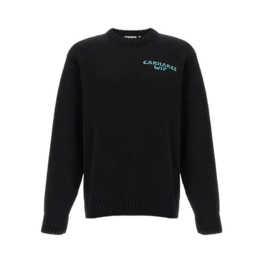 Logo-Embroidered Ribbed Sweater