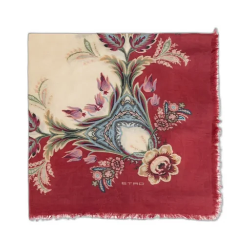 Etro Patterned Frayed Edge Scarf