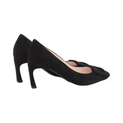 70Mm Buckle-Embellished Suede Pumps