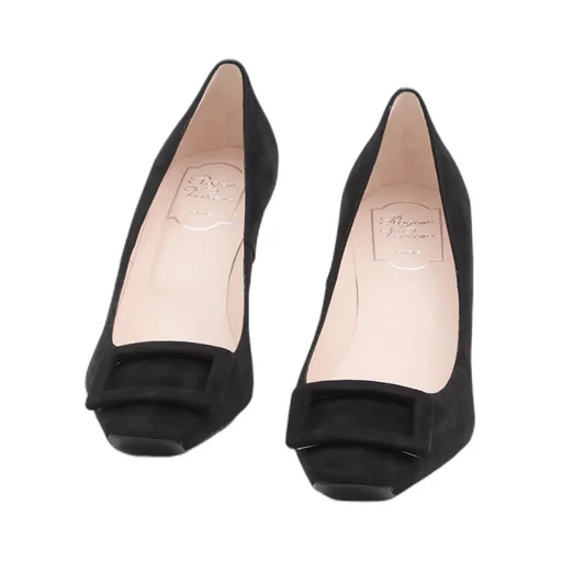 70Mm Buckle-Embellished Suede Pumps