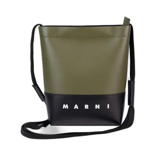 Marni Logo Printed Colorblock Shoulder Bag