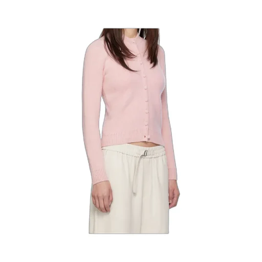 Crew Neck Cashmere Blend Cardigan