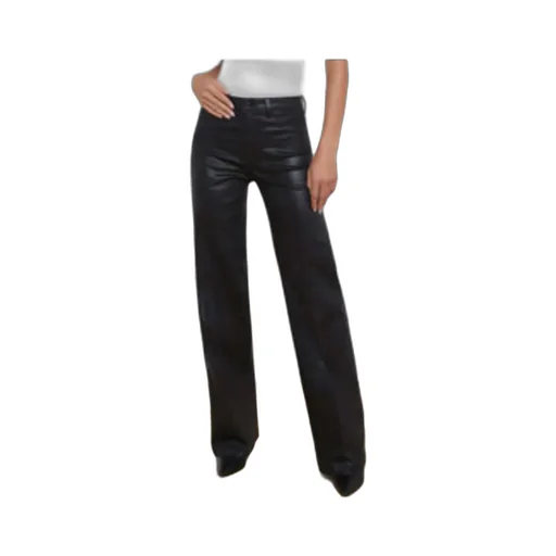 L'agence Clayton Coated Wide-Leg Jeans