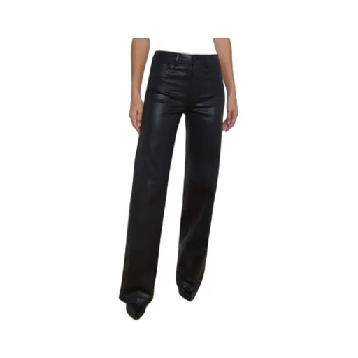 L'agence Clayton Coated Wide-Leg Jeans