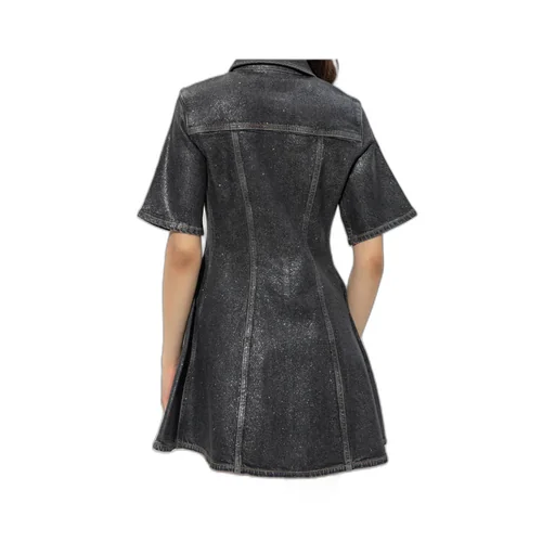 Ganni Flared Denim Mini Dress