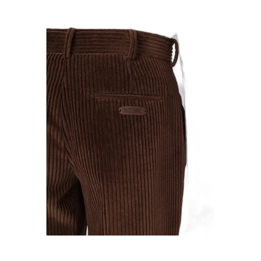 Corduroy Cropped Pants, Dark Brown