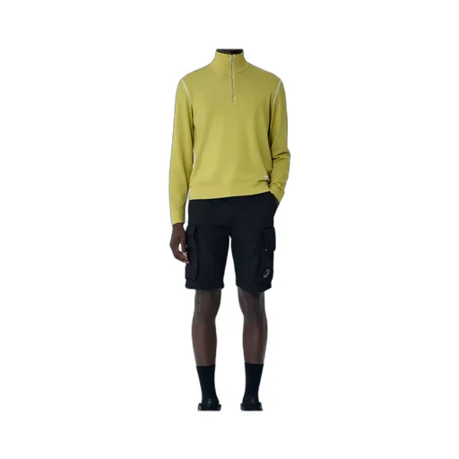 Half-Zip High-Neck Sweater