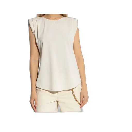 Padded-Shoulder Top