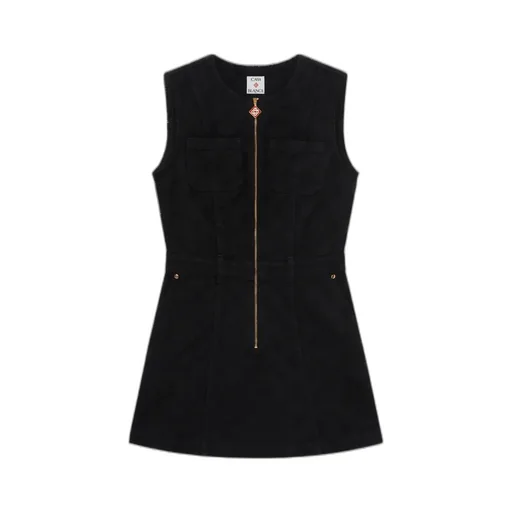 Zip-Pocket Mini Dress
