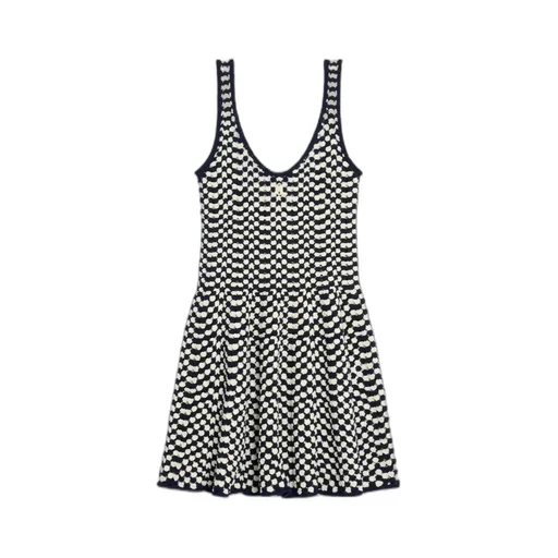 Mini Skater Dress In Crochet Cotton