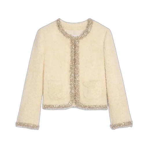 Embroidered Chelsea Jacket In Silk Natt