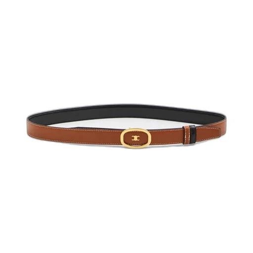 Medium 25Mm Reversible Celine Alix Belt In Taurillon And Natural Calfskin