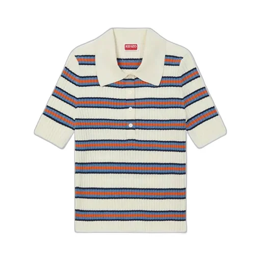 Kenzo Striped Knitted Polo