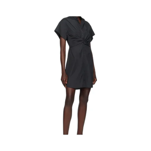 Black Gretchen Shirt Minidress