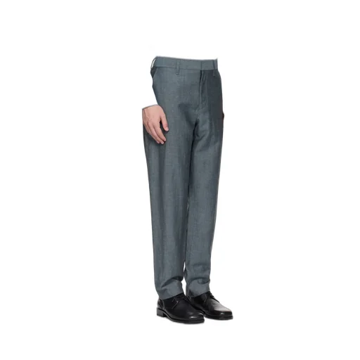 Blue Evan Wool-Blend Trousers