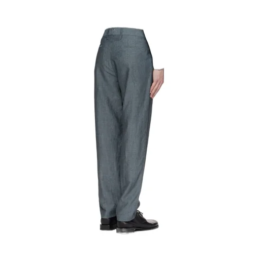 Blue Evan Wool-Blend Trousers