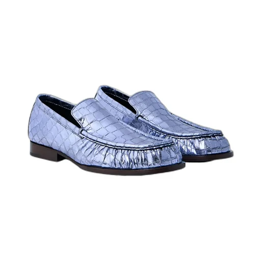 Dries Van Noten Embossed Round Toe Loafers