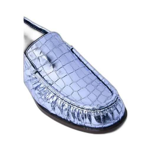 Dries Van Noten Embossed Round Toe Loafers
