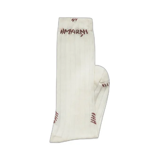 Marni Logo Mended Ribbed Socks