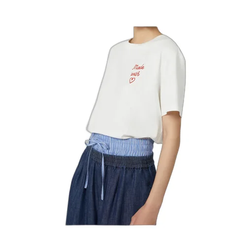 Weekend Max Mara Motif Embroidery Boxy Fit T-Shirt