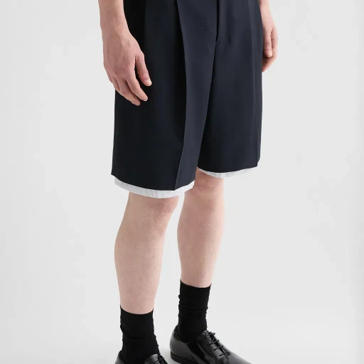 Wool Canvas Shorts