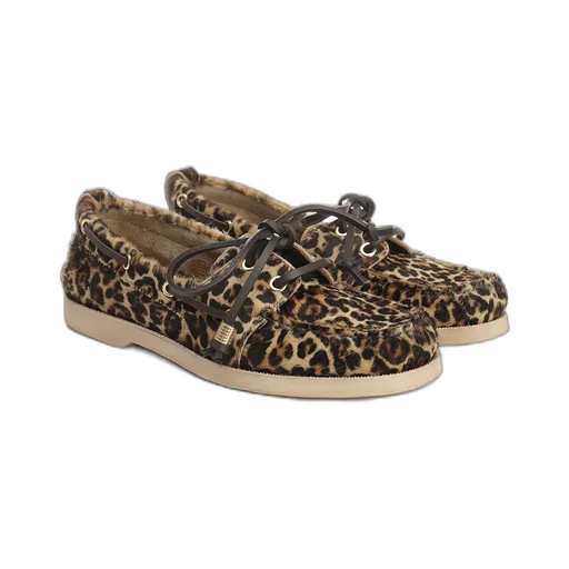 Golden Goose Deluxe Brand Leopard Printed Boat Moccasins