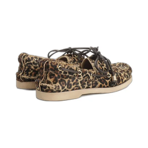 Golden Goose Deluxe Brand Leopard Printed Boat Moccasins