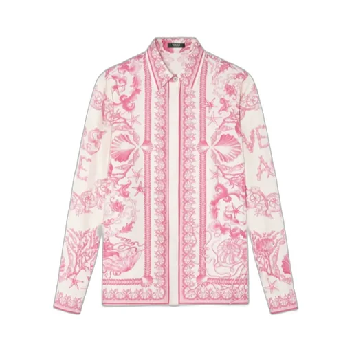Versace Barocco Printed Long-Sleeved Shirt