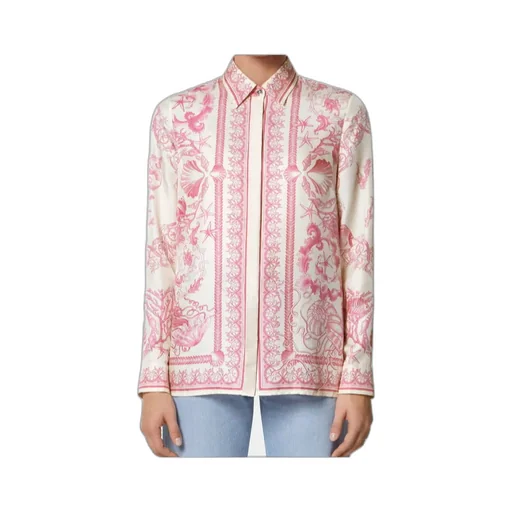 Versace Barocco Printed Long-Sleeved Shirt