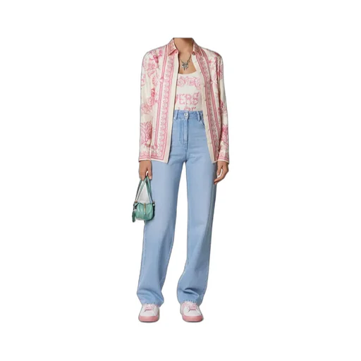 Versace Barocco Printed Long-Sleeved Shirt