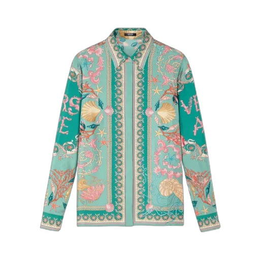 Versace Barocco Printed Long-Sleeved Shirt
