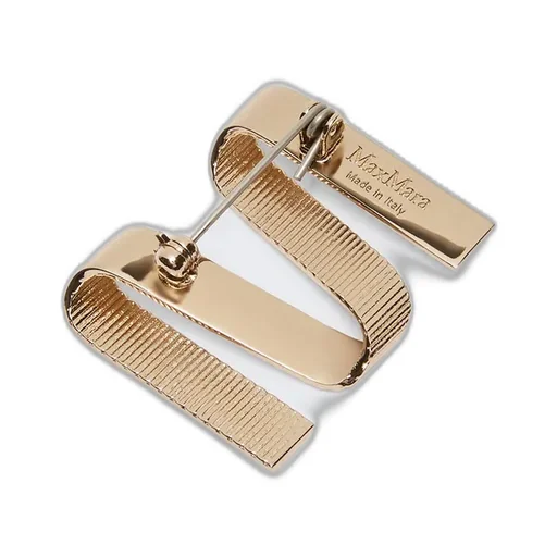Metallic M Brooch