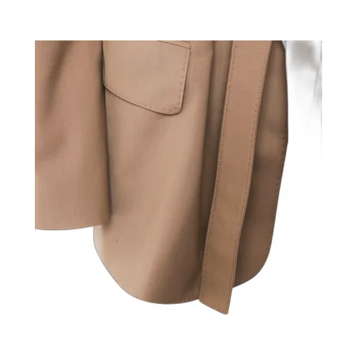 Belted Peak-Lapel Blazer