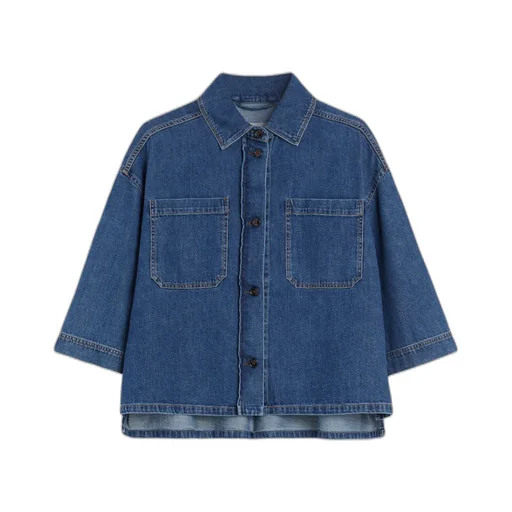 Weekend Max Mara Enza Denim Cropped Shirt