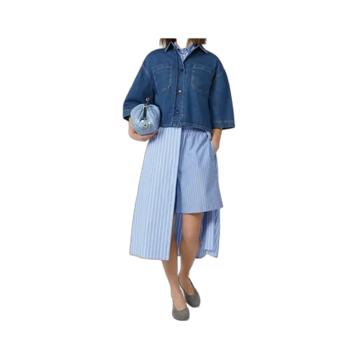 Weekend Max Mara Enza Denim Cropped Shirt