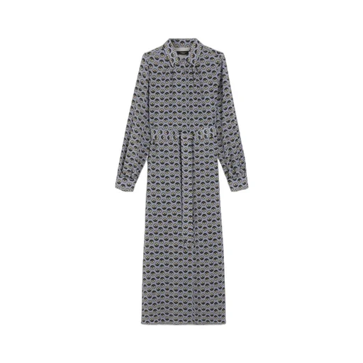 Printed Silk Shirt Dress