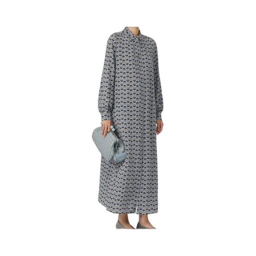 Printed Silk Shirt Dress