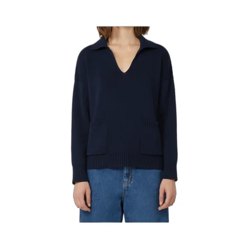 Weekend Max Mara V-Neck Ribbed Polo Jumper