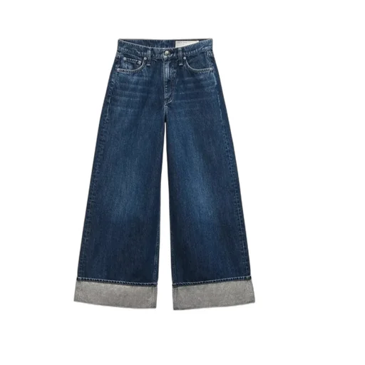 Denim Trousers With Belt Loops