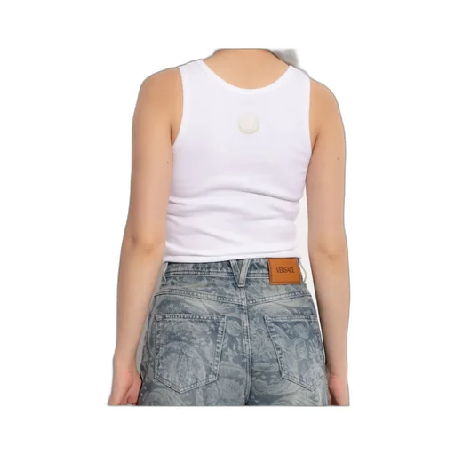Versace Embellished Sleeveless Top