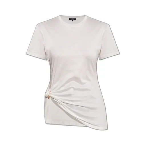 Versace Safety Pin Detailed Short-Sleeved Top